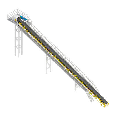 安定操作 安全ベルトコンベア 15-37KW 鉱山と建設用